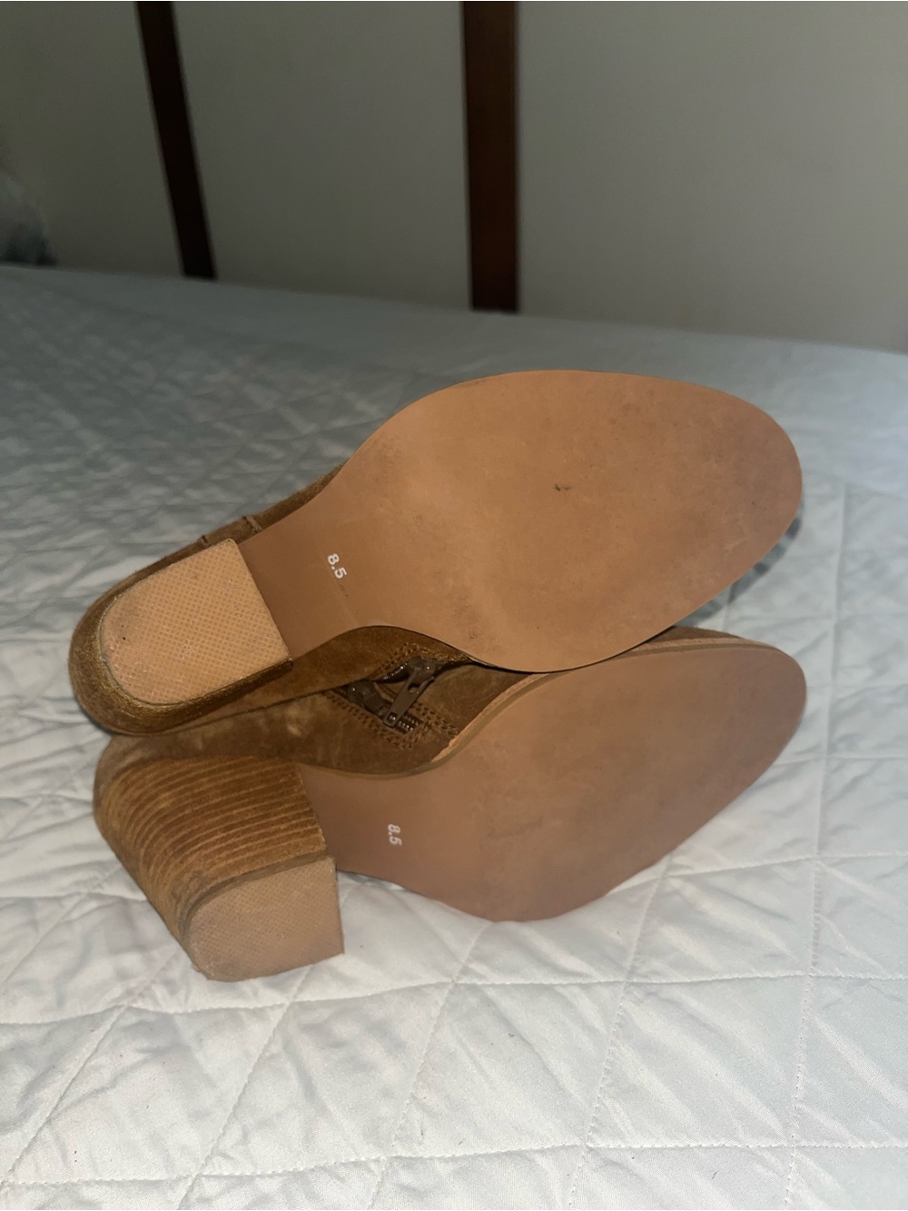Jeffrey Campbell Brown Suede Western Block Heel Ankle Boots size 8.5 Women’s - Picture 8 of 8